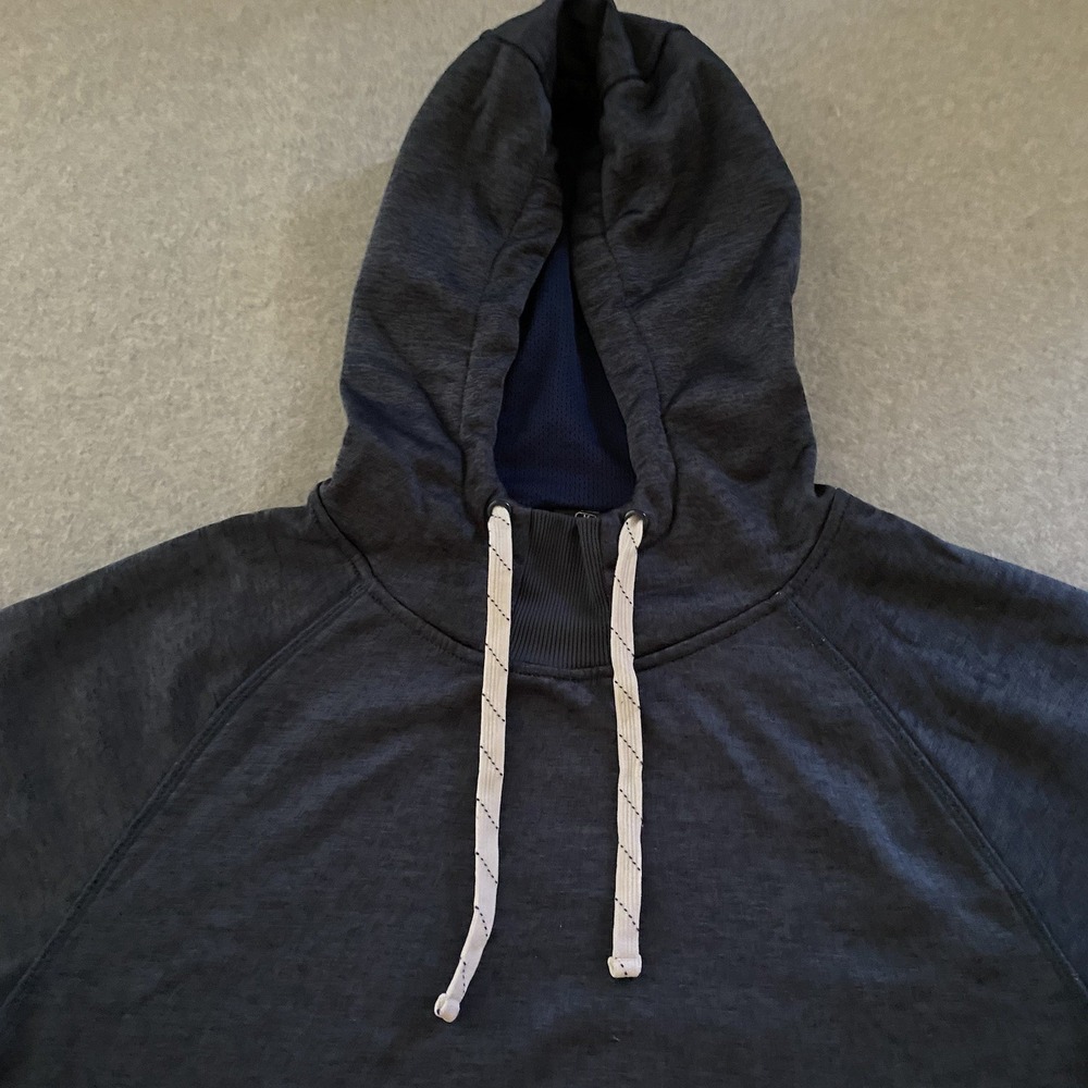 Layer 8‎ Tech Fleece Training Hoodie Men's Medium Navy Black Sweatshirt Active - Picture 4 of 10
